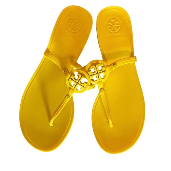 Tory Burch Shoes - Tory Burch Mini Miller Flat Jelly Thong Sandals Yellow Size 9
